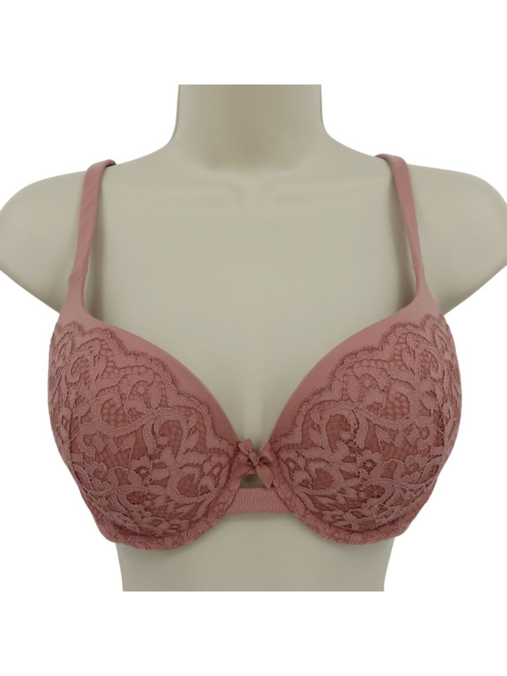 Victorias Secret 34D Body By Victoria Perfect Shape Bra Padded Underwire Pink